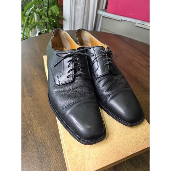 Johnston & Murphy Men's 15-0671 Bradford Leather CapToe Oxford Shoe Black 12M - Picture 12 of 16